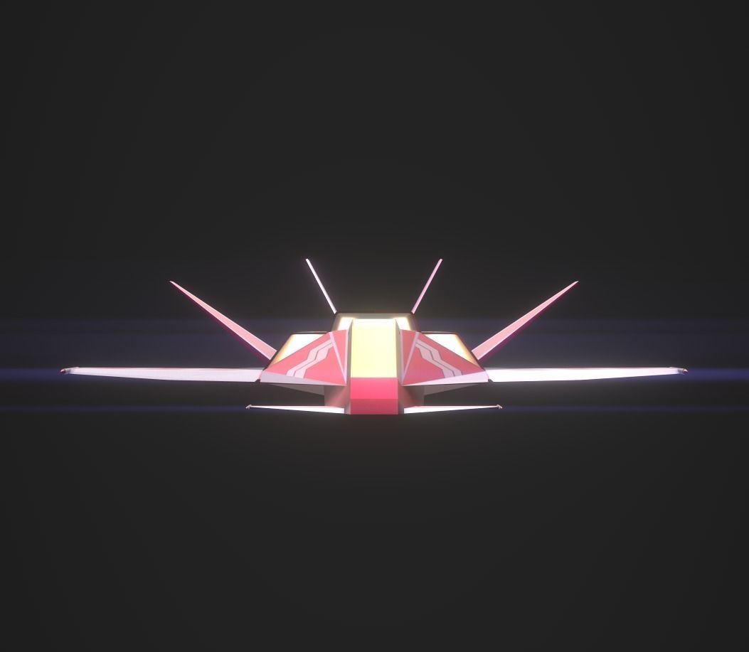 3DP Lowpoly Spaceships Collection Low-poly 3D model_10