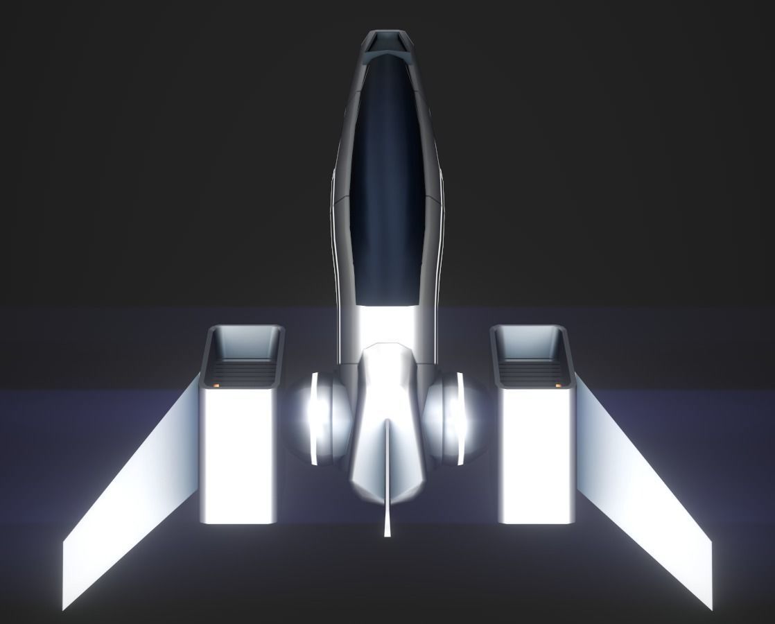 3DP Lowpoly Spaceships Collection Low-poly 3D model_17