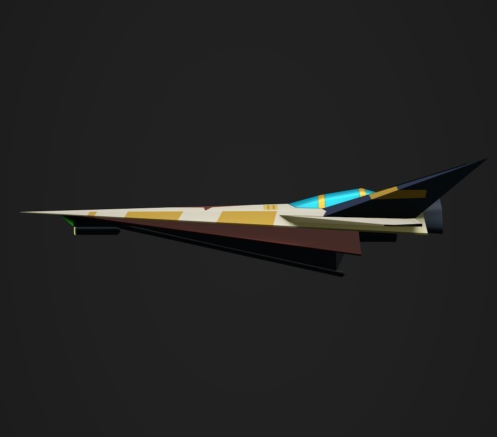 3DP Lowpoly Spaceships Collection Low-poly 3D model_26