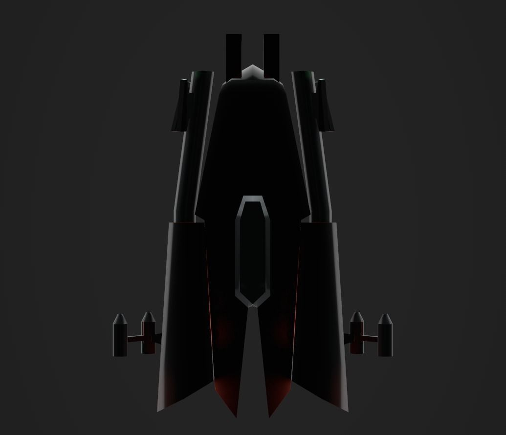 3DP Lowpoly Spaceships Collection Low-poly 3D model_41