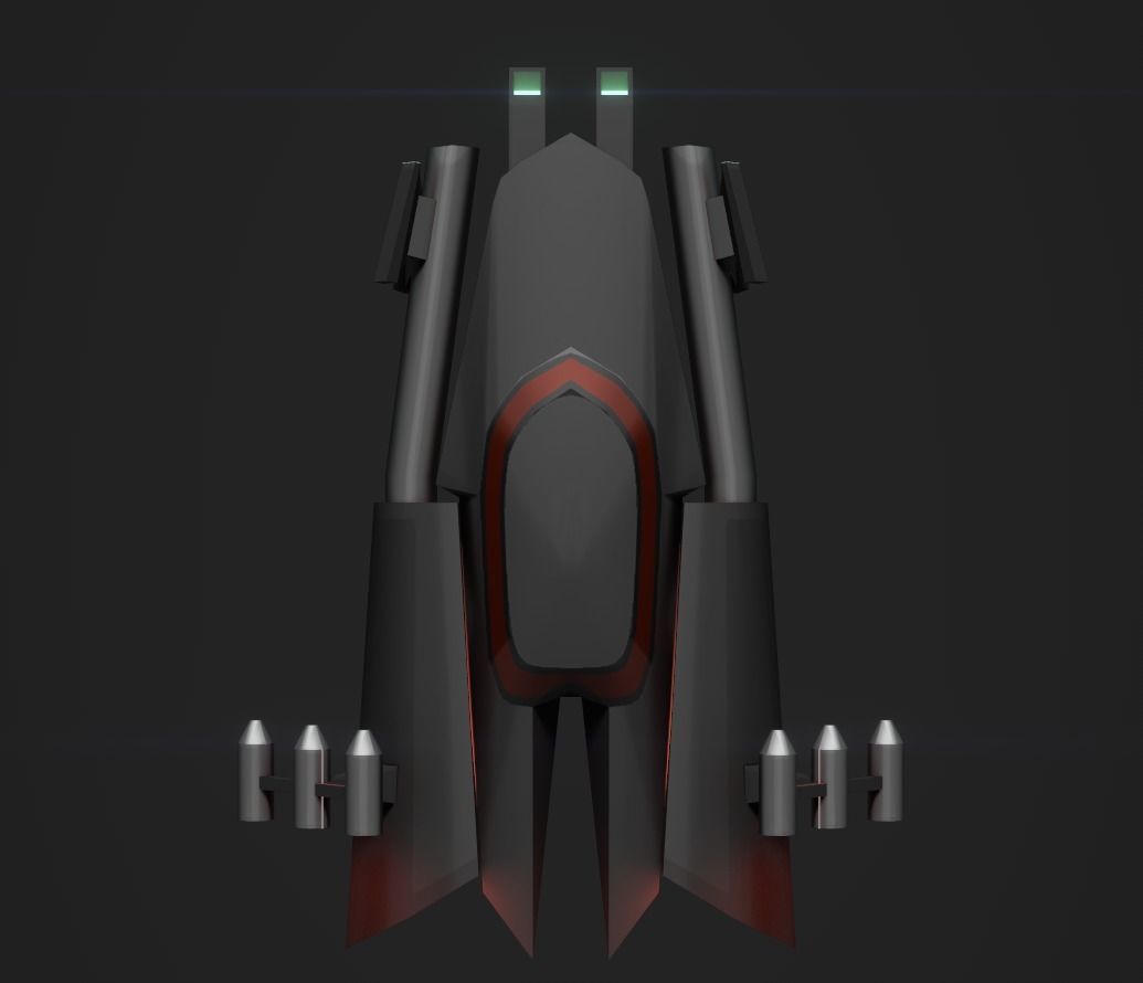 3DP Lowpoly Spaceships Collection Low-poly 3D model_40