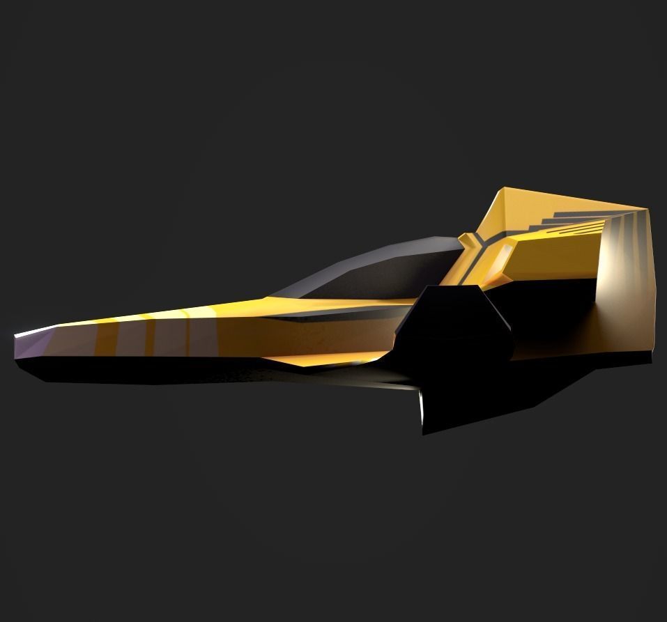 3DP Lowpoly Spaceships Collection Low-poly 3D model_44