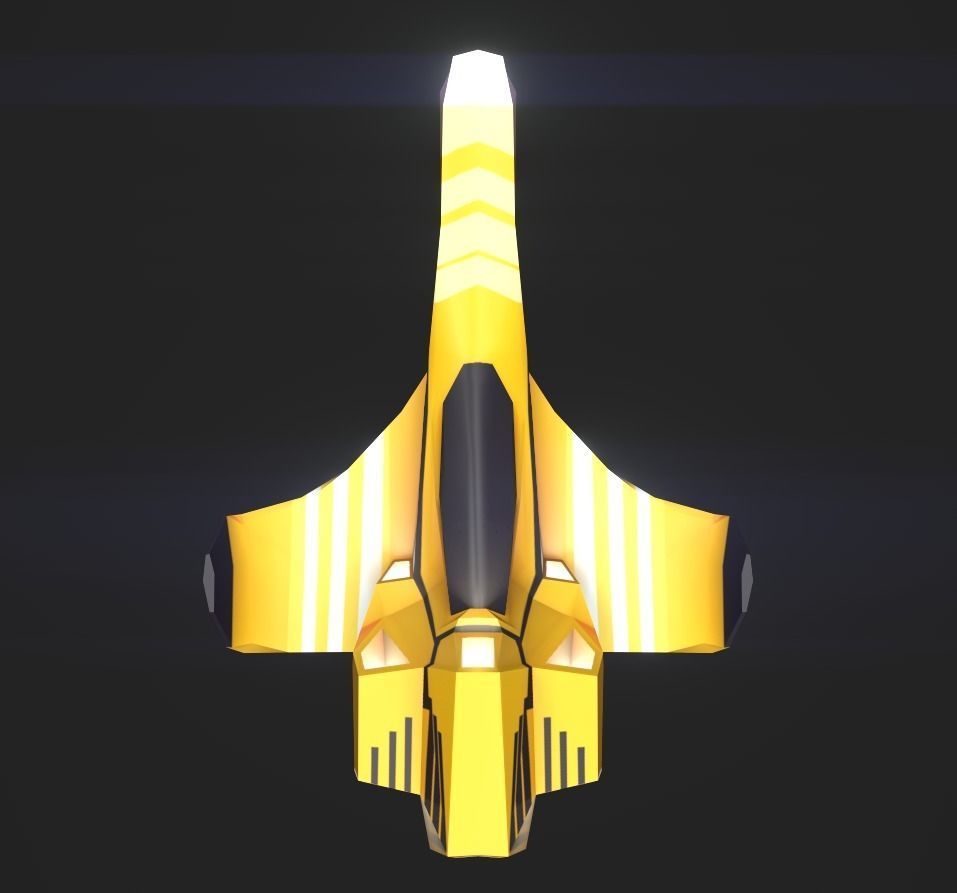 3DP Lowpoly Spaceships Collection Low-poly 3D model_46