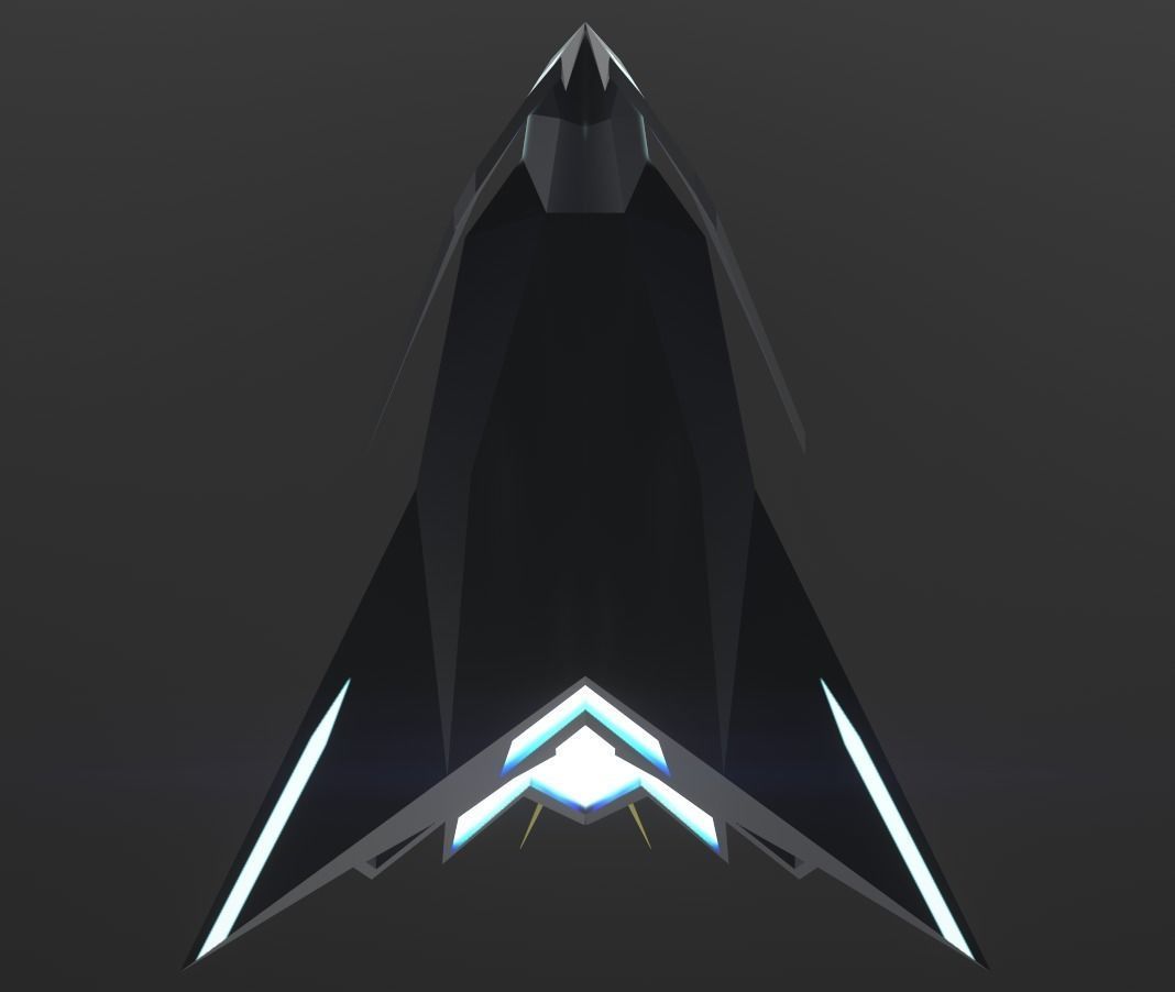 3DP Lowpoly Spaceships Collection Low-poly 3D model_35