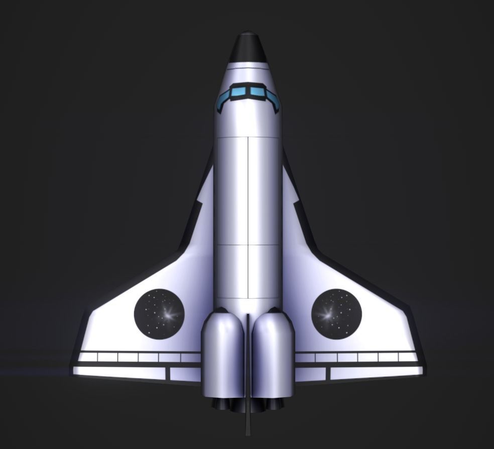 3DP Lowpoly Spaceships Collection Low-poly 3D model_22