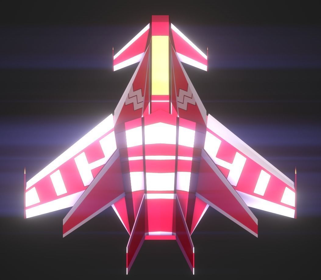 3DP Lowpoly Spaceships Collection Low-poly 3D model_13