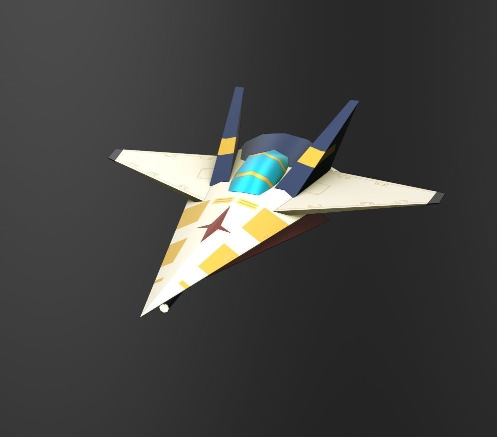 3DP Lowpoly Spaceships Collection Low-poly 3D model_24