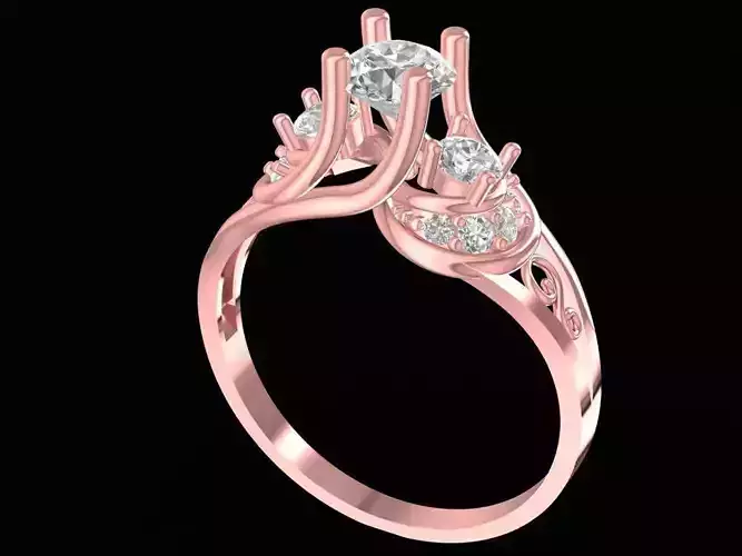 round diamond ladies ring 2750