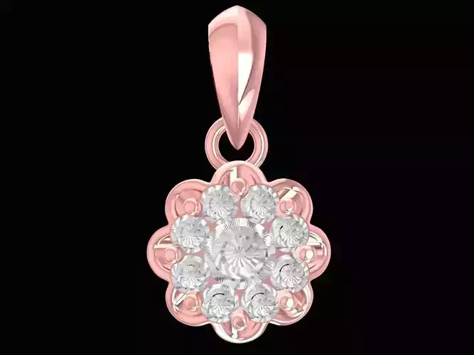 diamond flower  pendant for women 2751