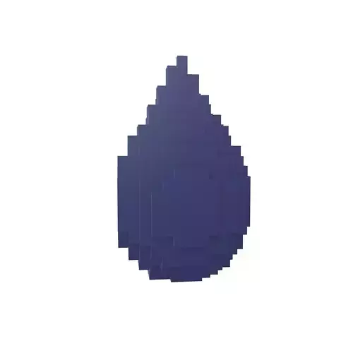 Voxel Water Drops v1 002 Low-poly 3D model