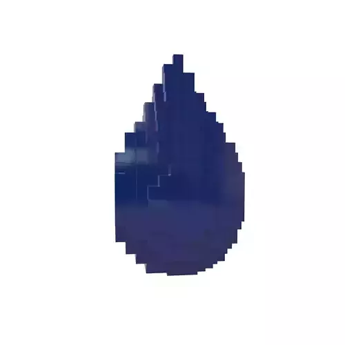 Voxel Water Drops v1 005 Low-poly 3D model