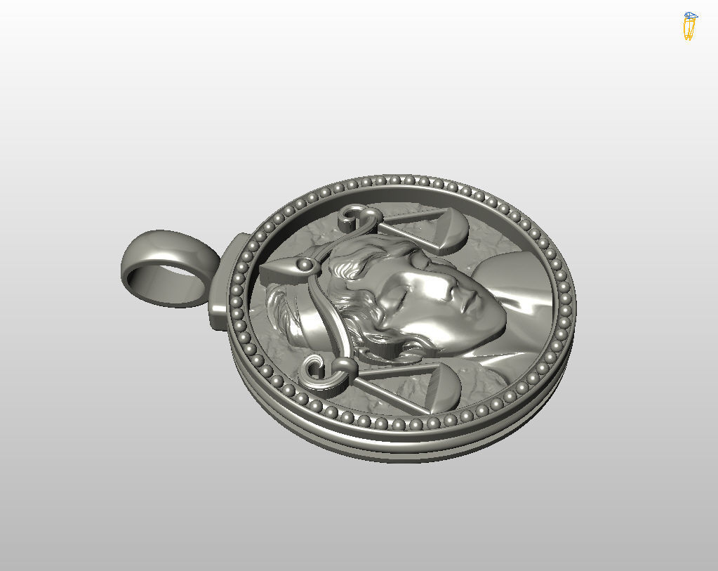 Horoscope Zodiac sign Libra pendant 3D print model_22
