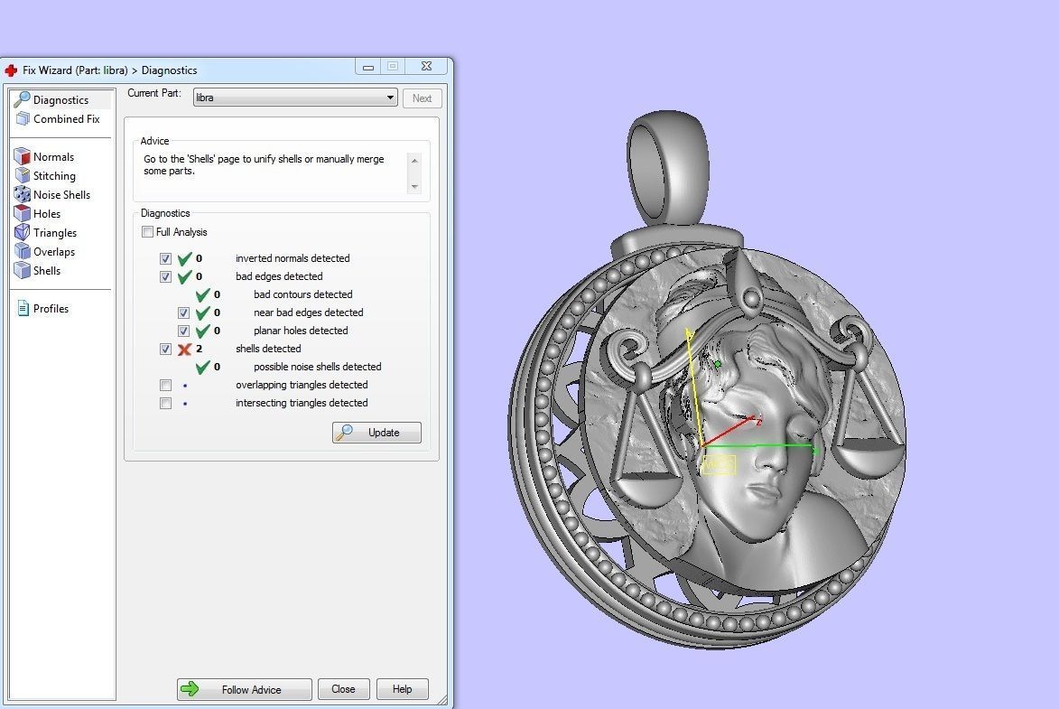 Horoscope Zodiac sign Libra pendant 3D print model_5