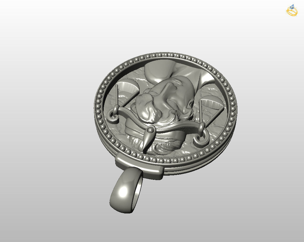 Horoscope Zodiac sign Libra pendant 3D print model_43