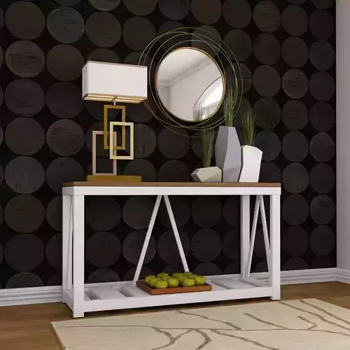 Living Room Mirror Table Set 3D model