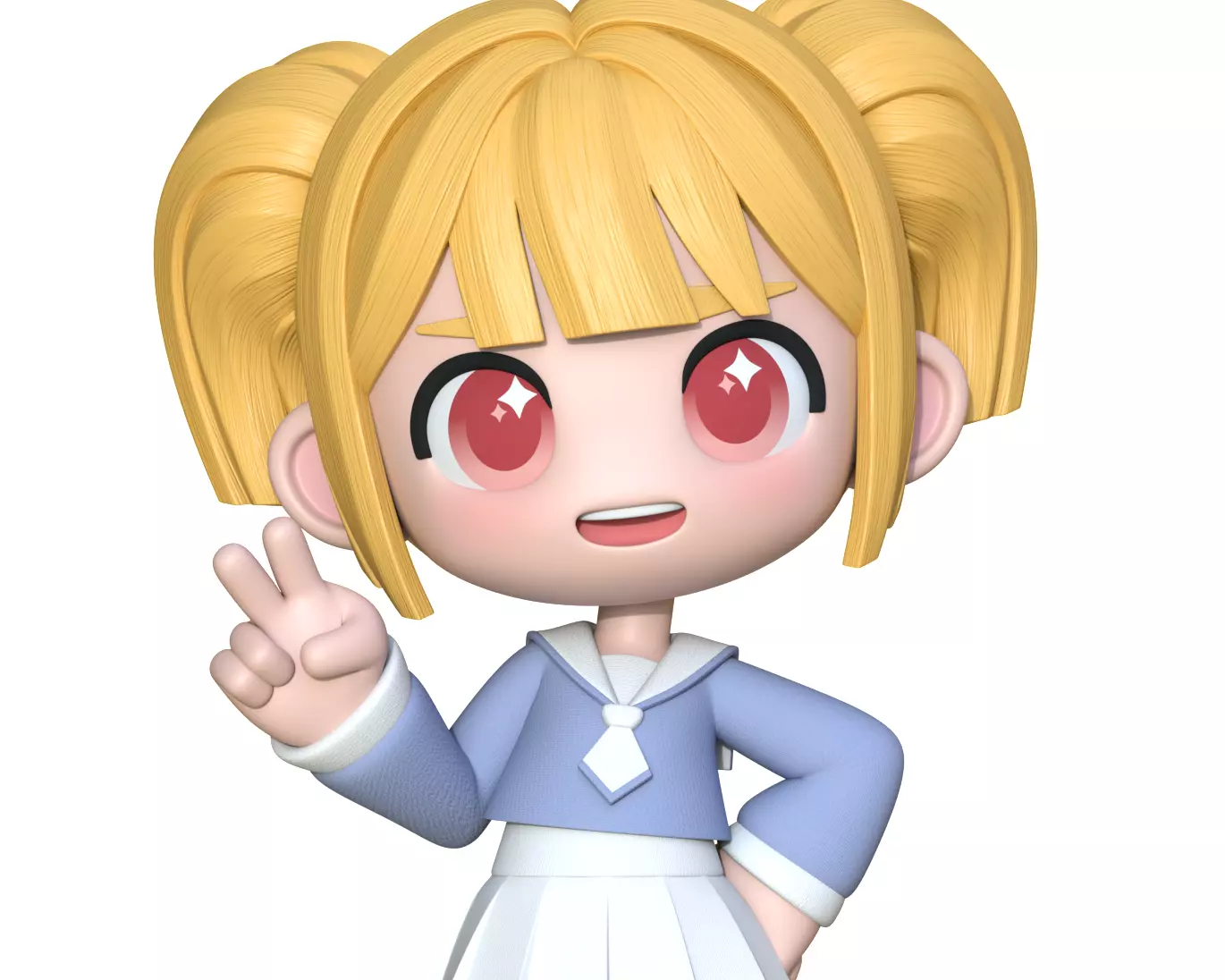 CHIBI Girls - L Low-poly 3D model_0