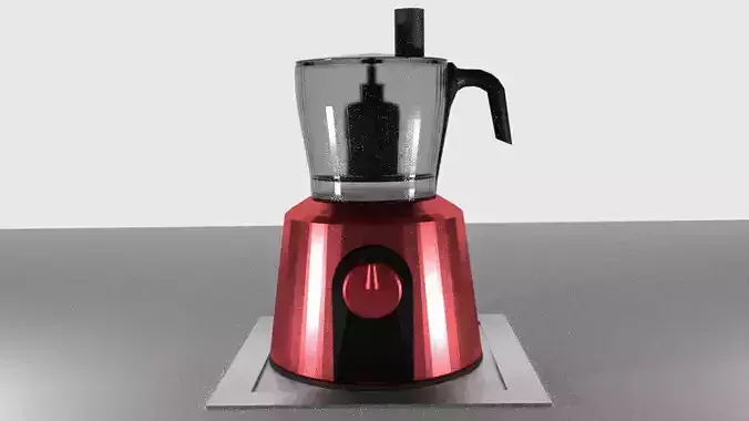 Low Poly Detailed Pink Blender for Kitchen Games and Animations