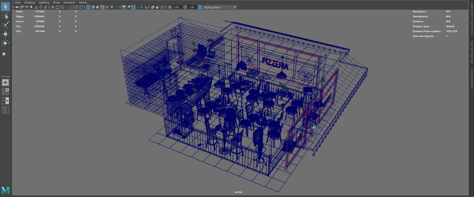 Cartoon Pizzeria 3D model 3D model_13