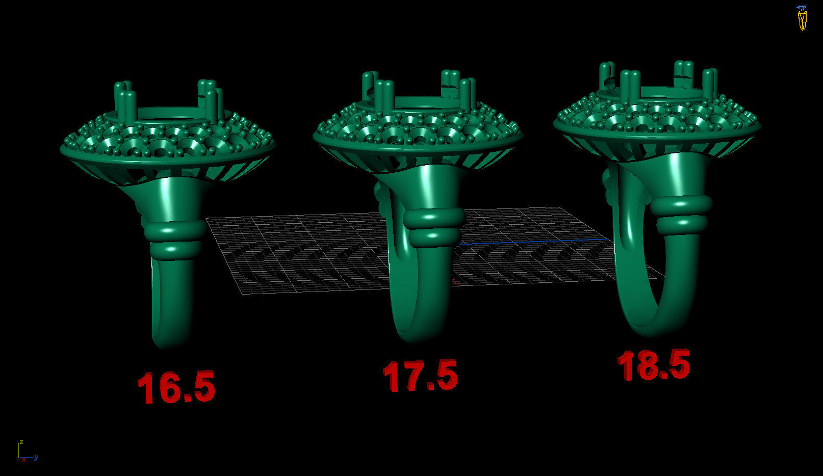 Cocktail Ruby Ring Free 3D print model_5