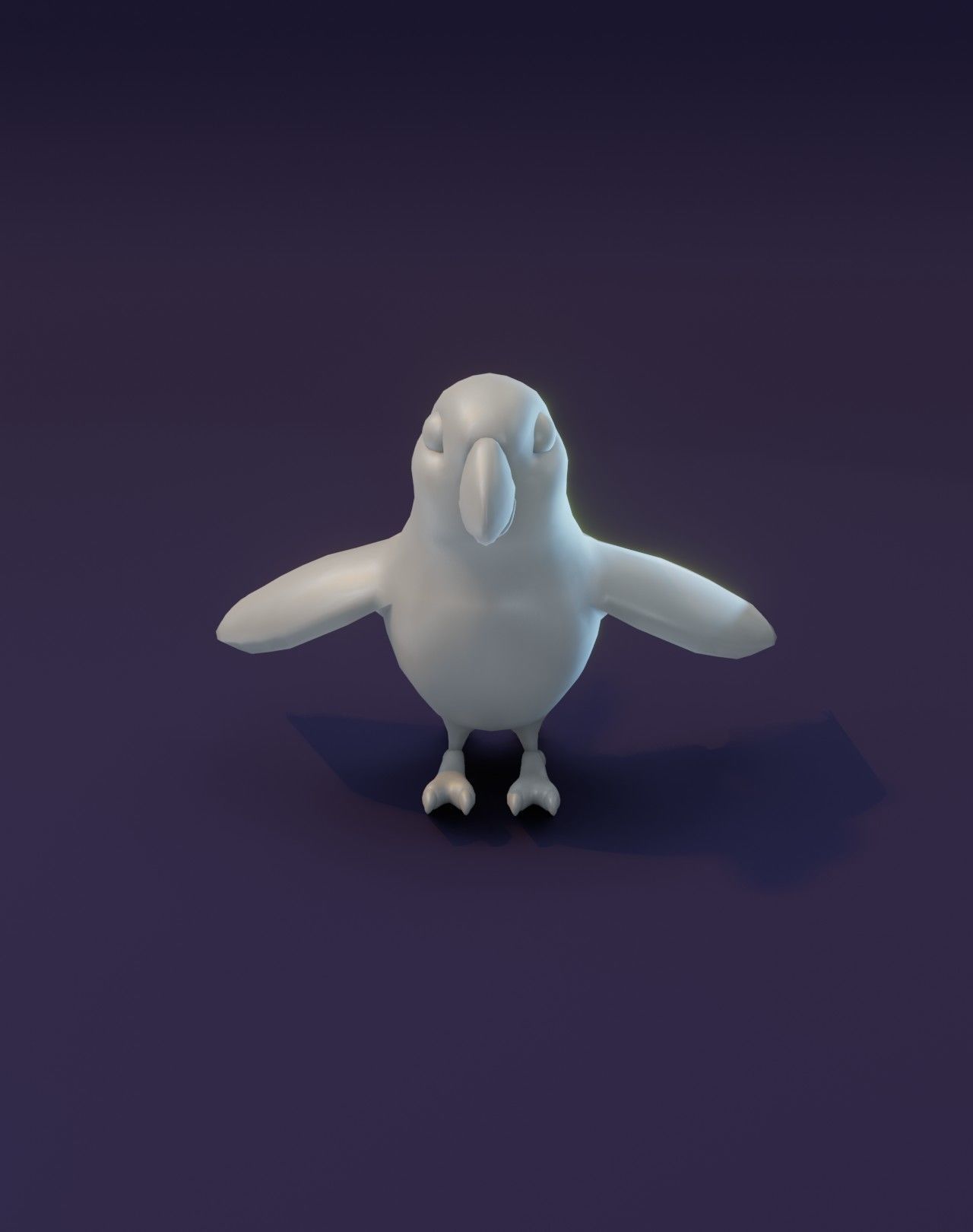 Cartoon Ara Parrot Rigged Base Mesh 3D Model Low-poly 3D model_19