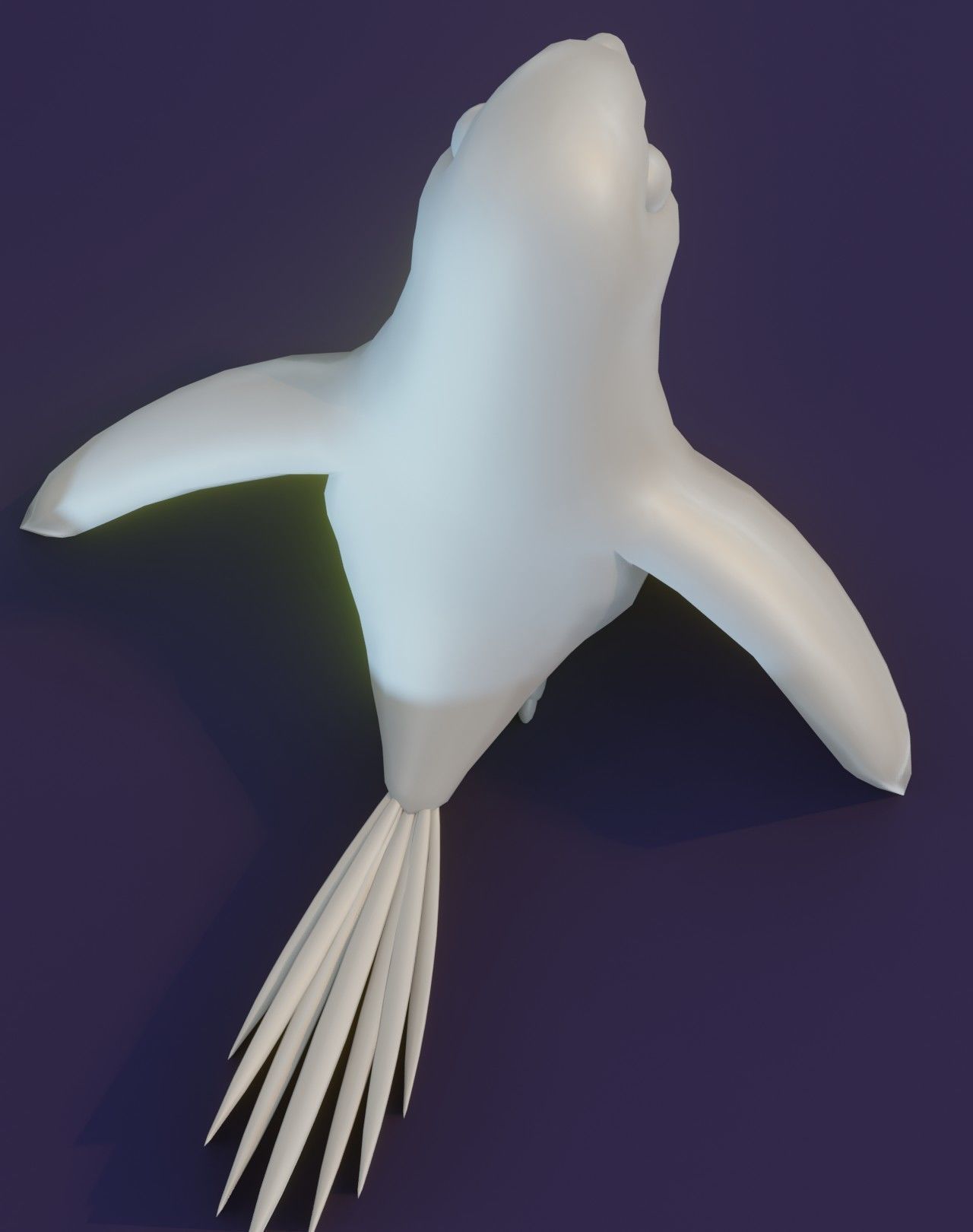 Cartoon Ara Parrot Rigged Base Mesh 3D Model Low-poly 3D model_14