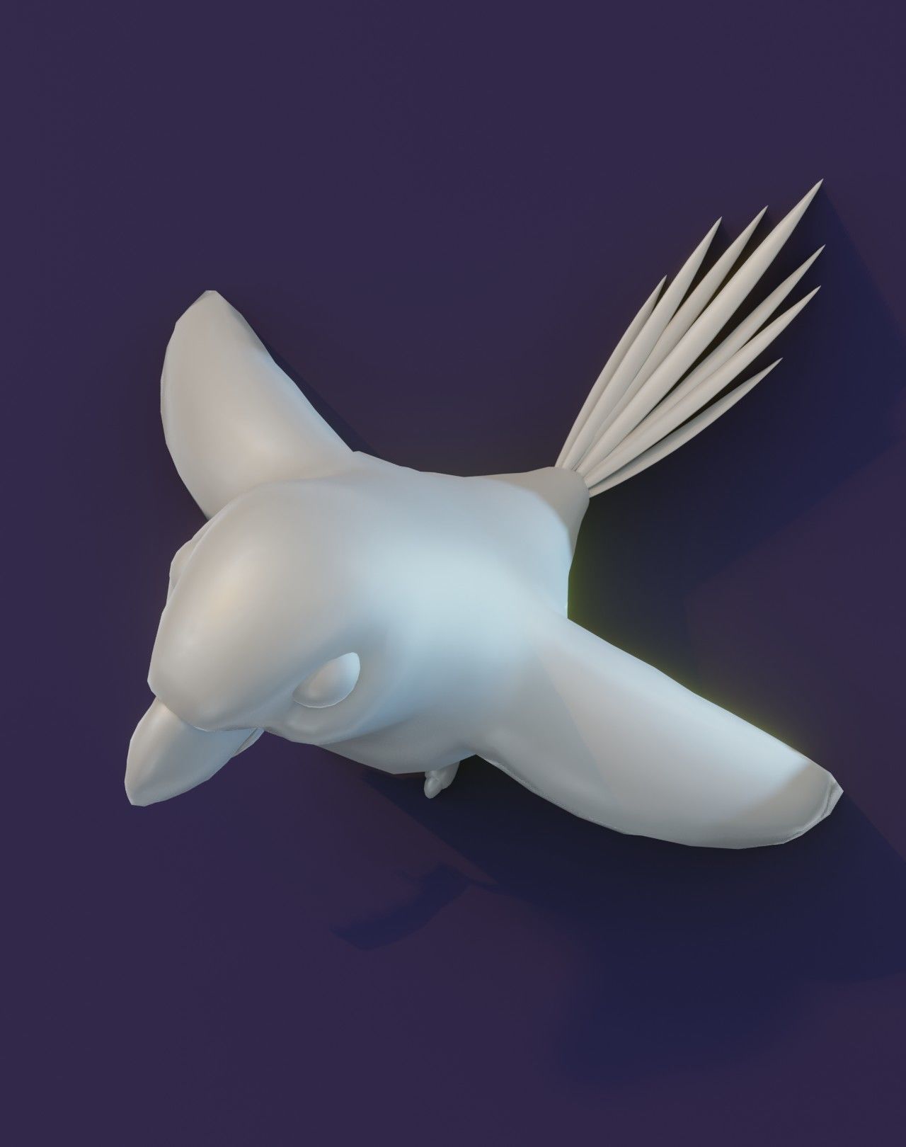 Cartoon Ara Parrot Rigged Base Mesh 3D Model Low-poly 3D model_11