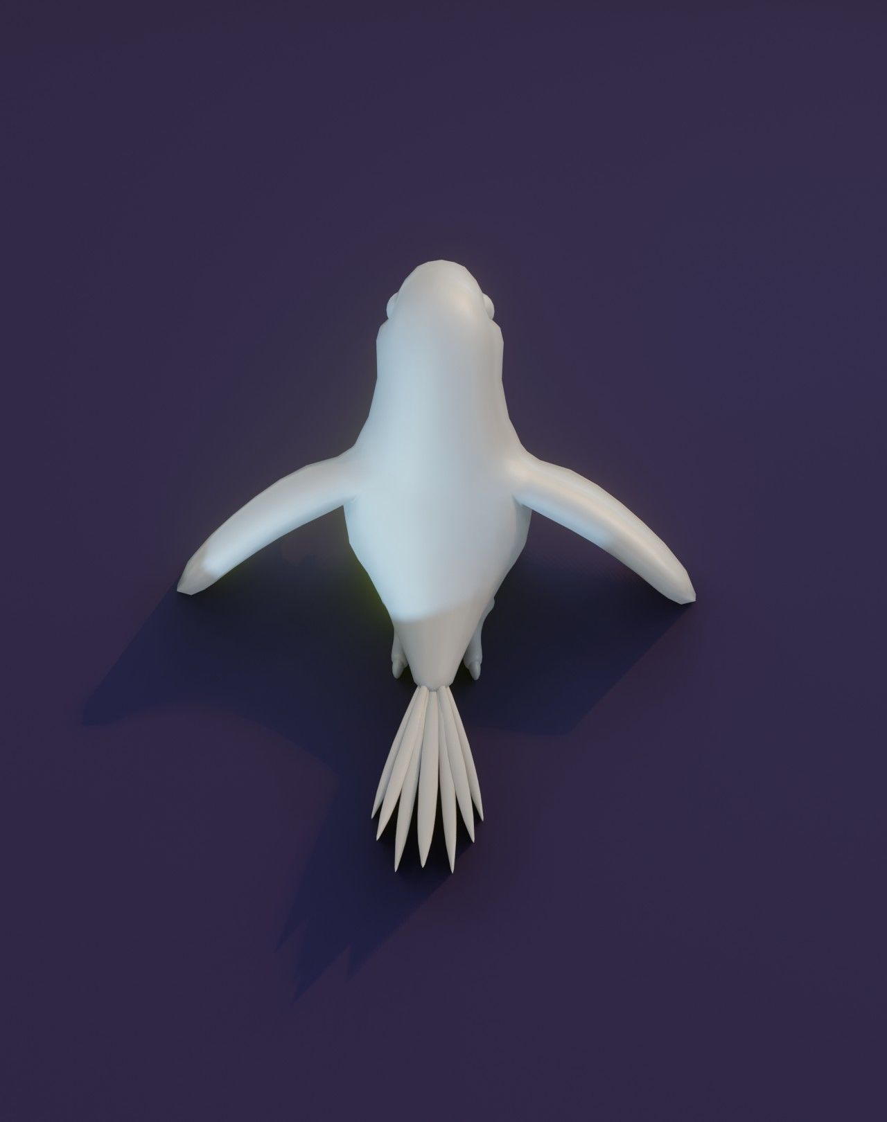 Cartoon Ara Parrot Rigged Base Mesh 3D Model Low-poly 3D model_20