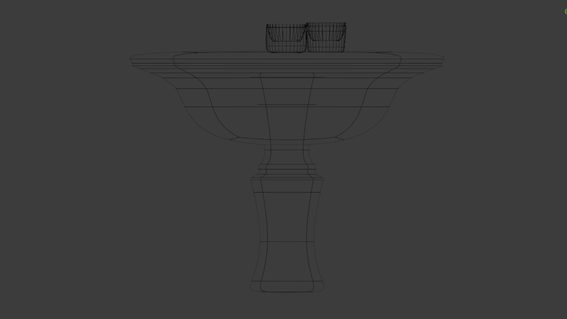 table marble with two glasses 3D model_9
