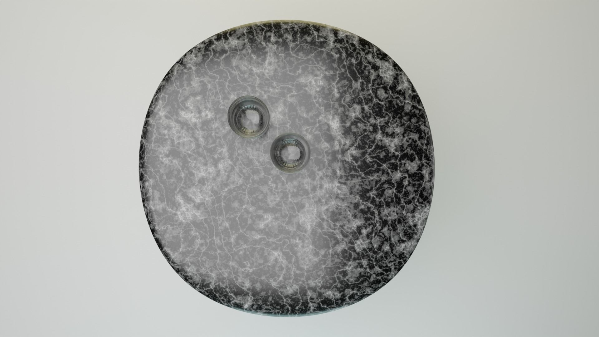 table marble with two glasses 3D model_5