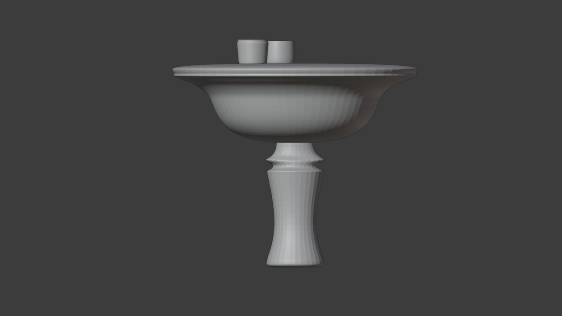 table marble with two glasses 3D model_7