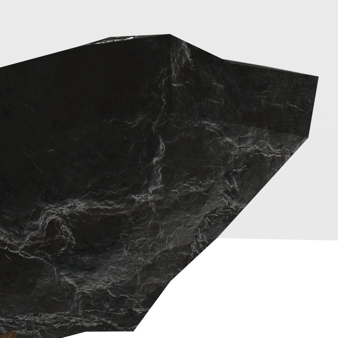 Low Poly Primal Prehistoric Old Stone Axe for Survival Games Low-poly 3D model_15