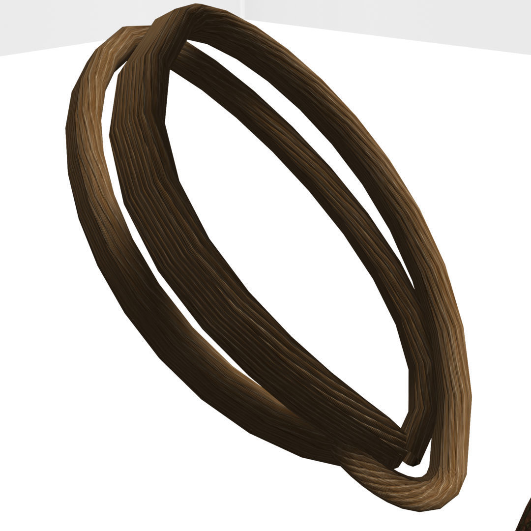 Low Poly Primal Prehistoric Old Stone Axe for Survival Games Low-poly 3D model_29