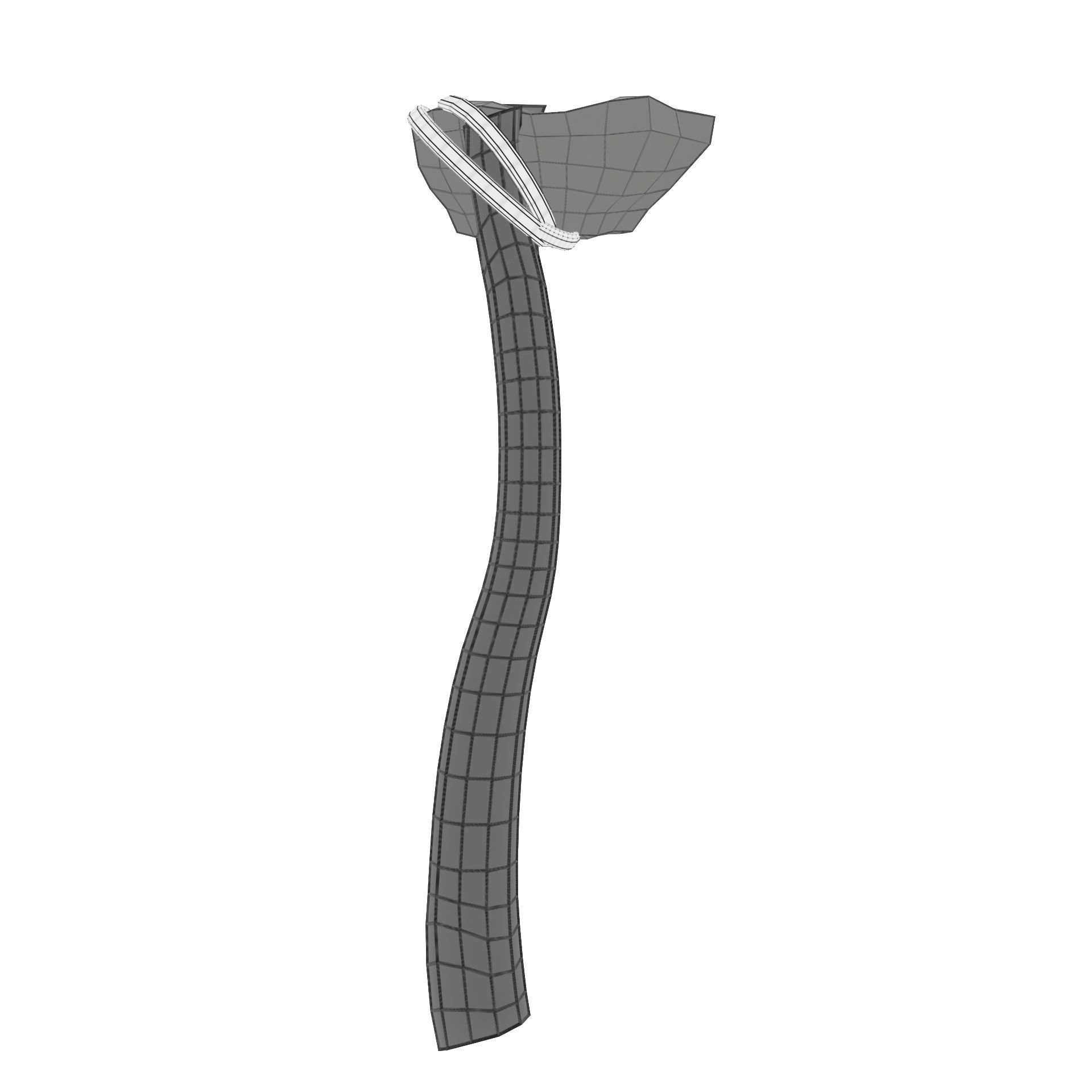 Low Poly Primal Prehistoric Old Stone Axe for Survival Games Low-poly 3D model_31