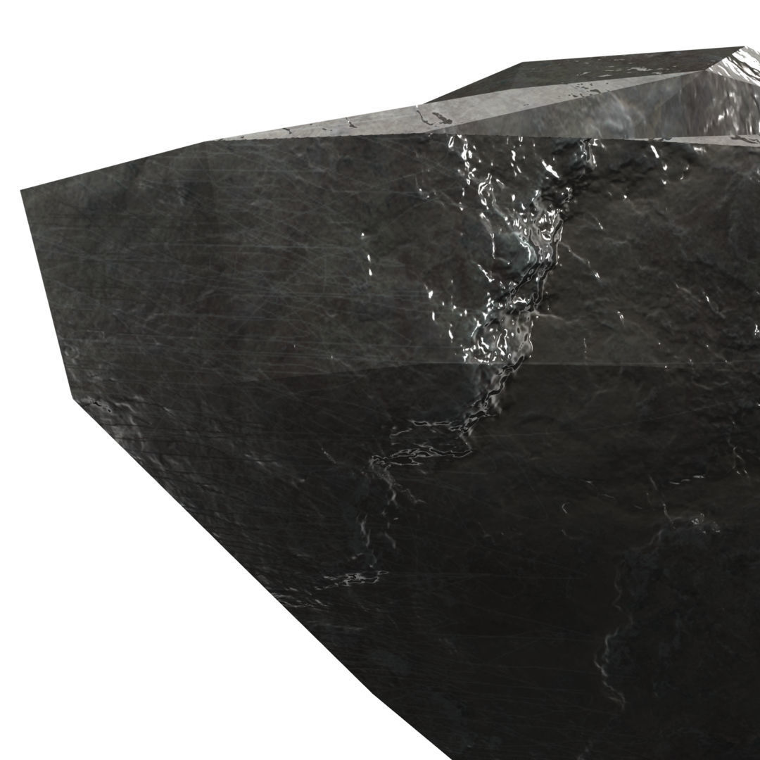 Low Poly Primal Prehistoric Old Stone Axe for Survival Games Low-poly 3D model_16