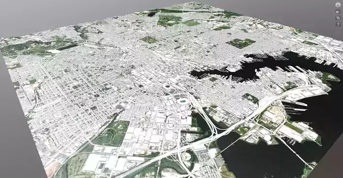 Cityscape  Baltimore  Maryland  USA 3D model
