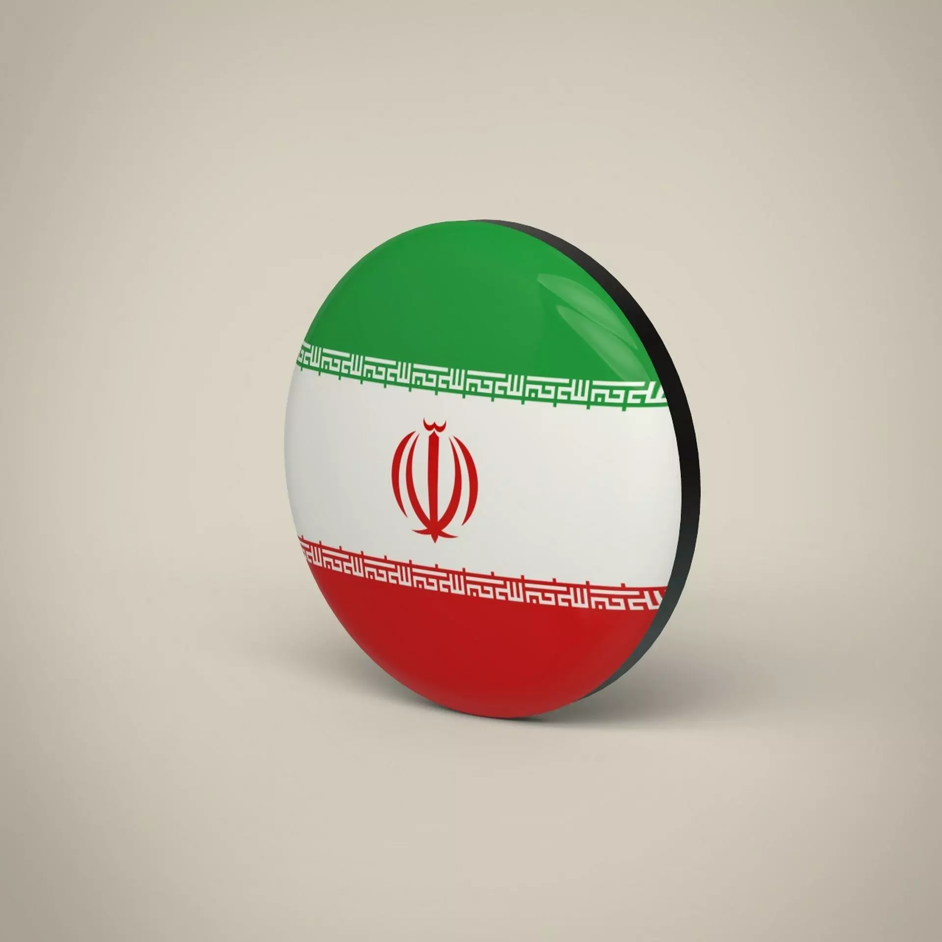 Iran Badge Low-poly 3D model_0