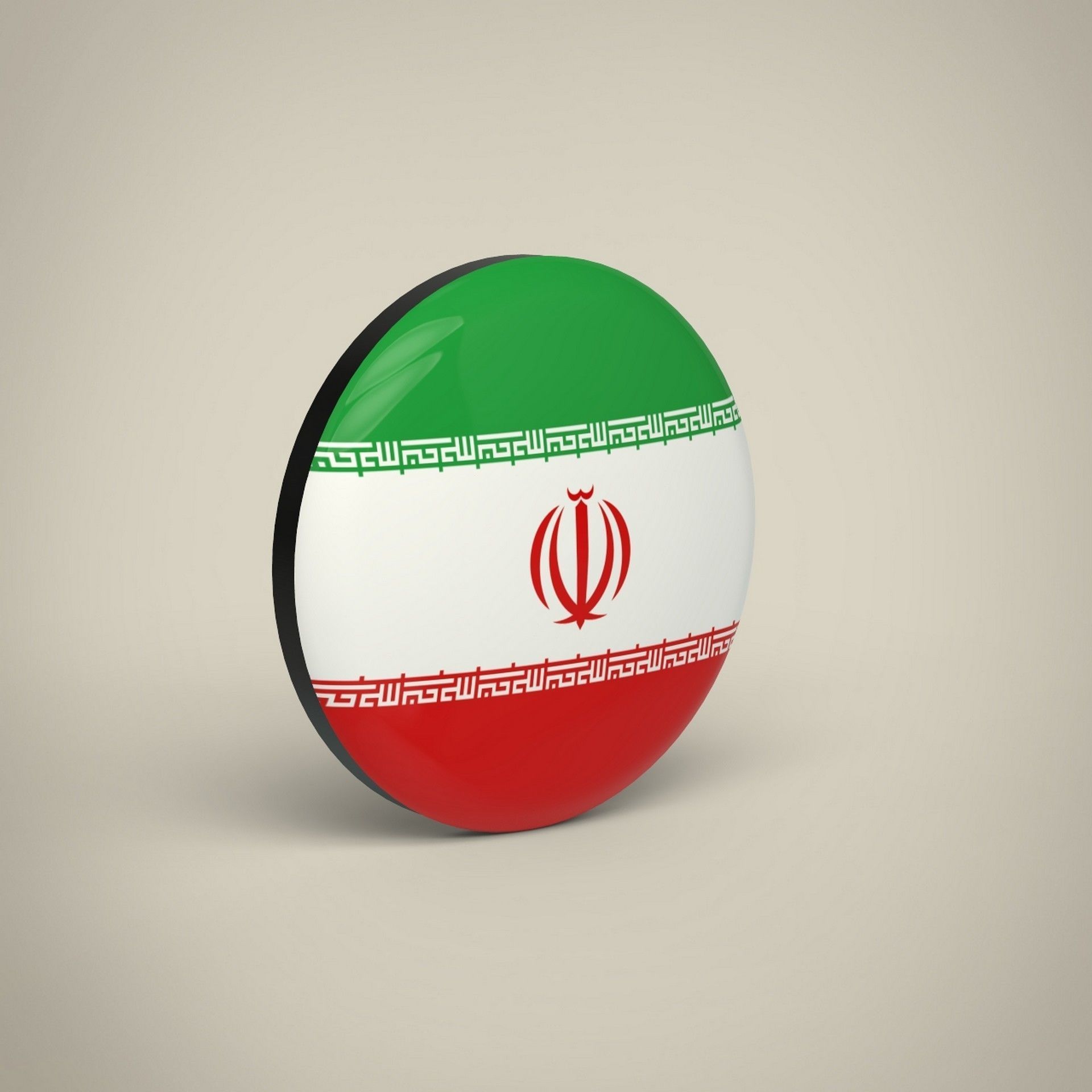 Iran Badge Low-poly 3D model_2