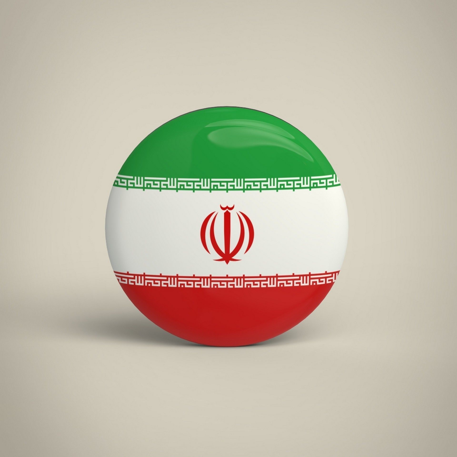 Iran Badge Low-poly 3D model_1