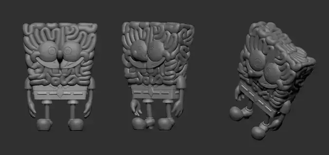 SpongeBob Squarepants 3D print model Brain Being