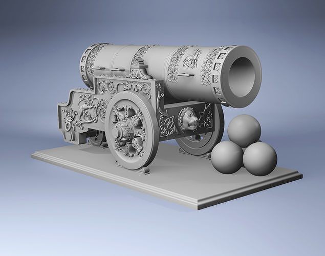 Tsar Cannon aka Tsar-Pushka highpoly printable model 3D print model
