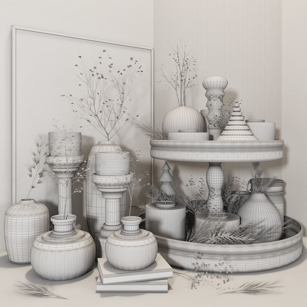 decorative set 12 3D model_3