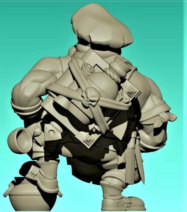 Toad cook 3D print model_2
