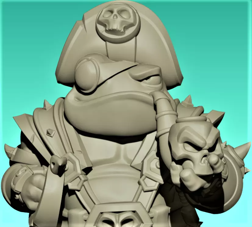 Toad Captain 3D print model_0