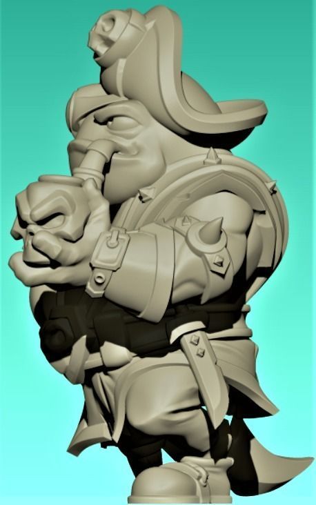 Toad Captain 3D print model_2