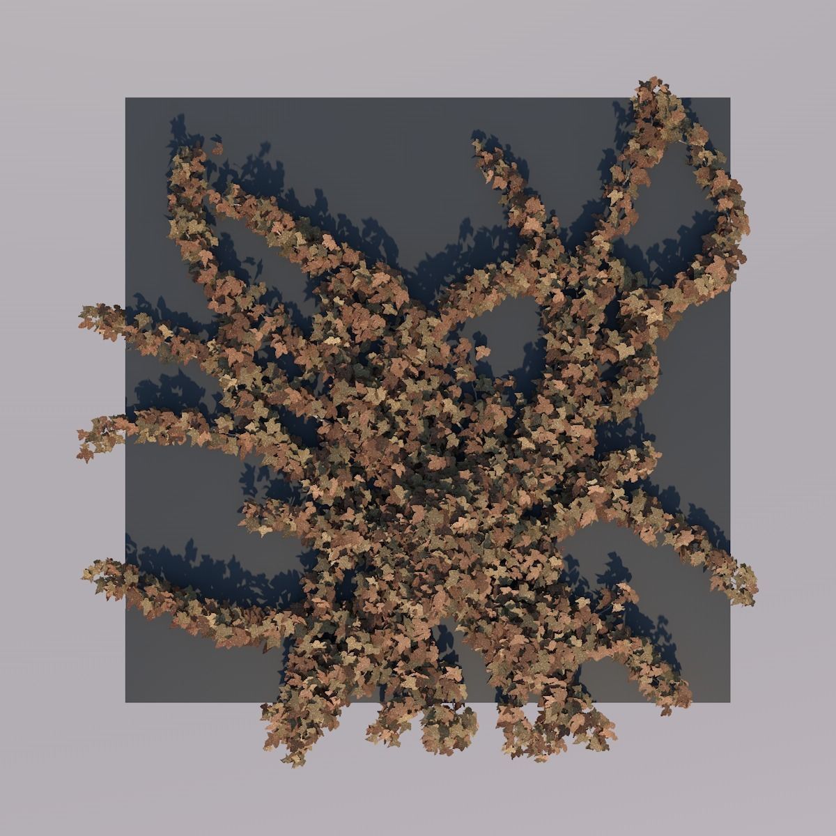 Low Poly Ivy Leaves - Game-Ready Nature Clusters with Textures 3D model_4