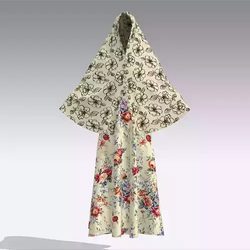 Muslim women dress long gown for game character