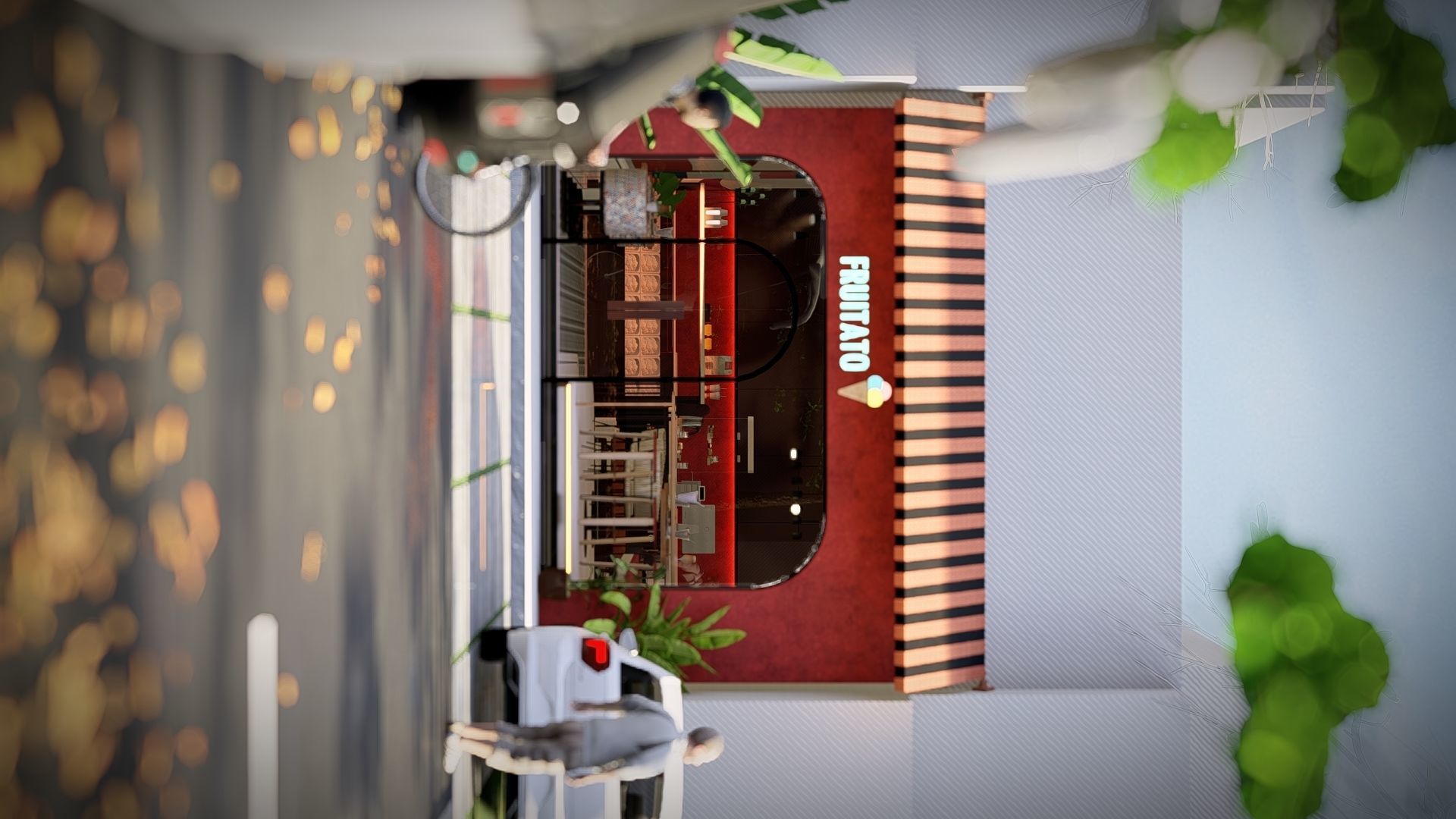 ice cream parlor 3D model_2