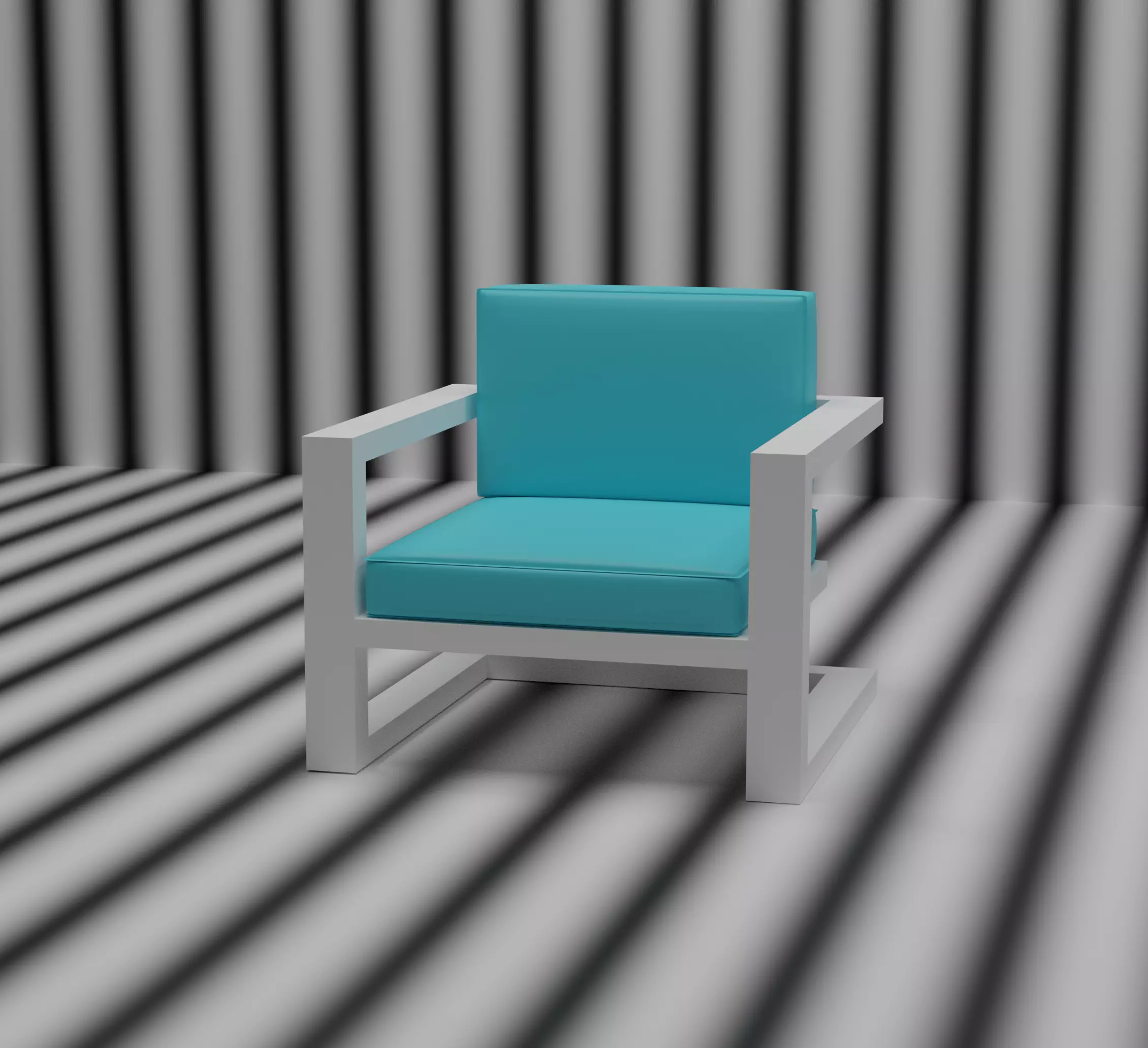simple arm chair Free low-poly 3D model
