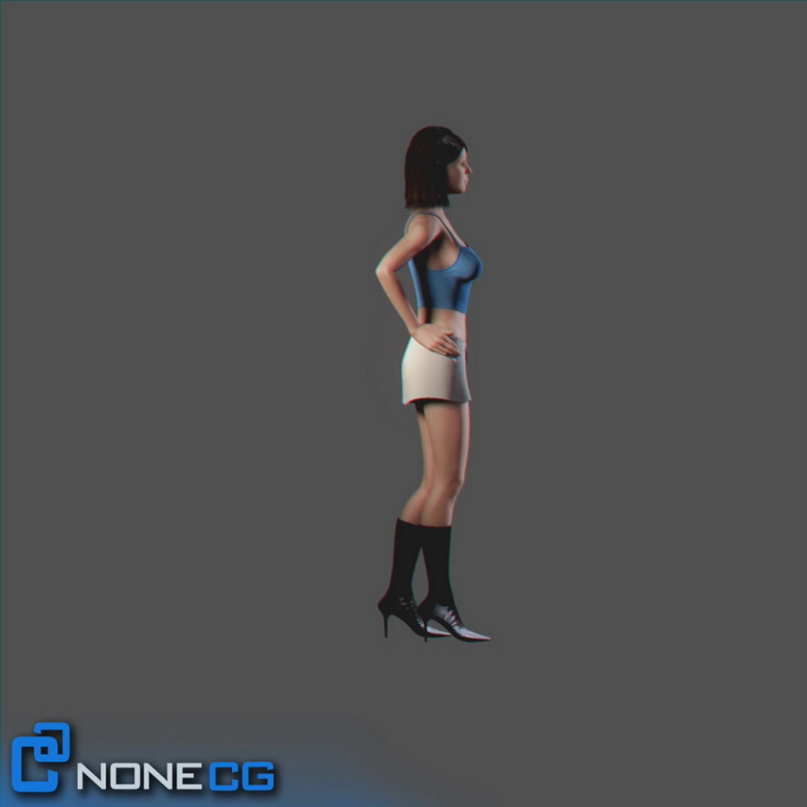 Adult Female Jessy Rigged 3D model_3