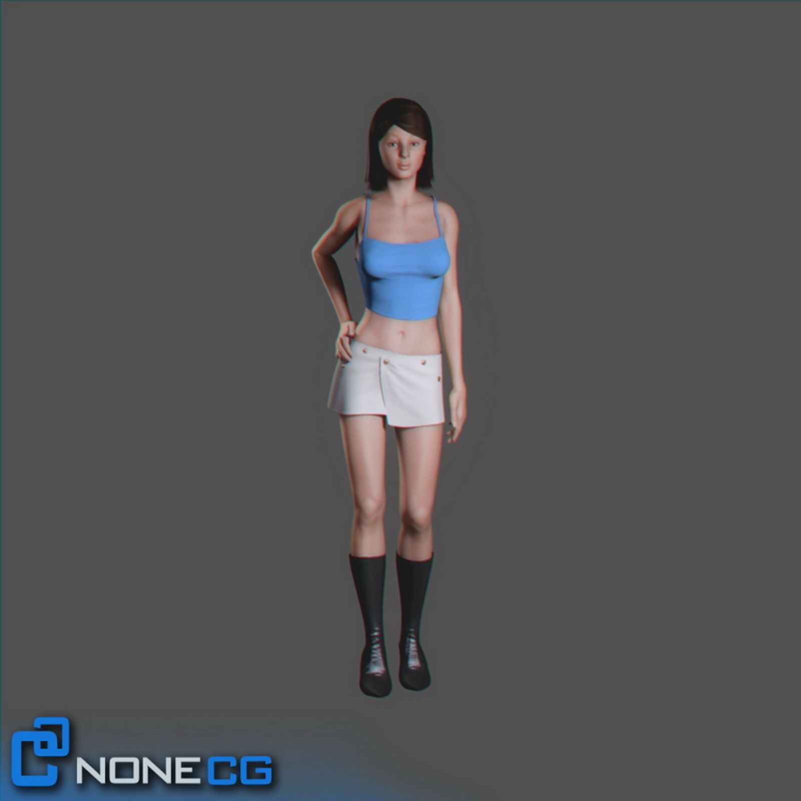 Adult Female Jessy Rigged 3D model_2